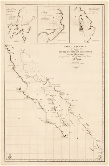 81-Mexico, Baja California and California Map By Aaron Arrowsmith