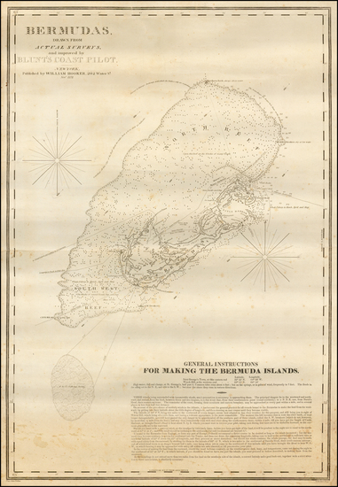 90-Atlantic Ocean and Caribbean Map By Robert Hooker