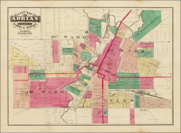 16-Michigan Map By Everts & Stewart