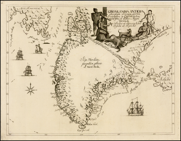 96-Polar Maps, Iceland and Canada Map By Hans Poulsen Egede