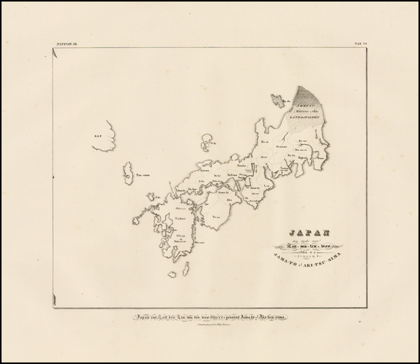 94-Japan Map By Phillip Franz von Siebold