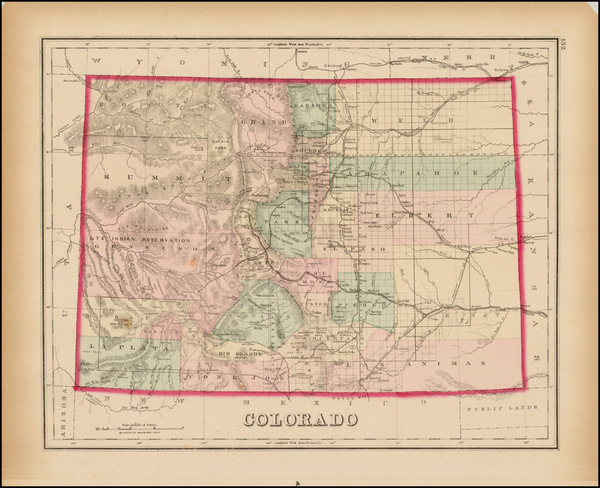 33-Southwest, Rocky Mountains and Colorado Map By O.W. Gray