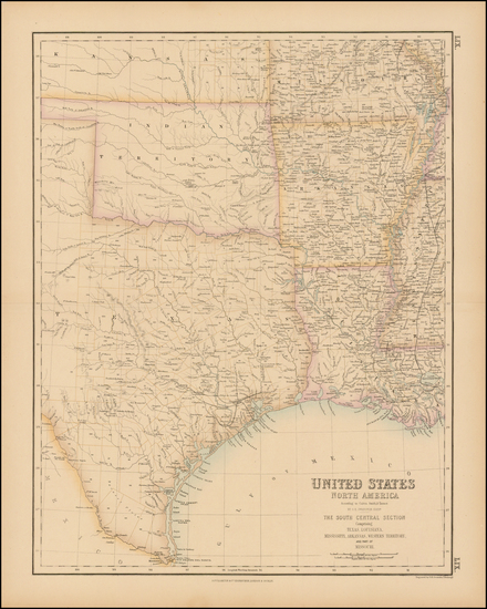 29-South, Texas and Plains Map By Archibald Fullarton & Co.