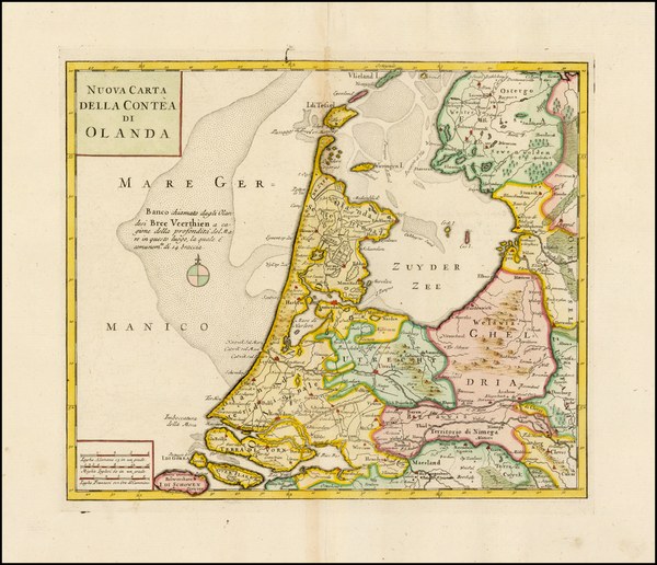 5-Netherlands Map By Giambattista Albrizzi