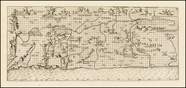 31-Holy Land Map By Johann Bongars / Pietro Vesconte