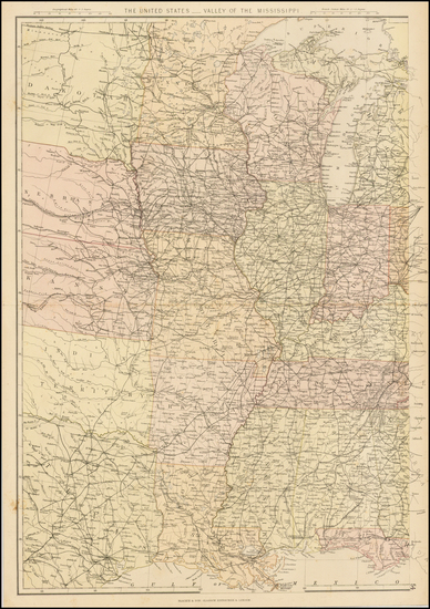 34-South, Texas, Midwest and Plains Map By Blackie & Son