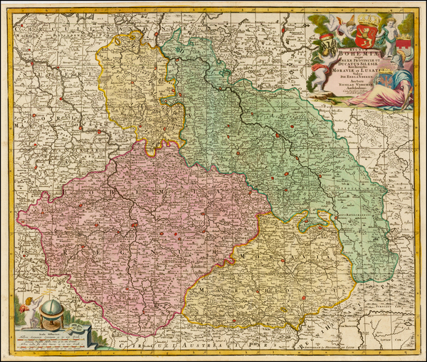 17-Poland and Czech Republic & Slovakia Map By Nicolaes Visscher I