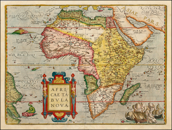 57-Africa and Africa Map By Abraham Ortelius