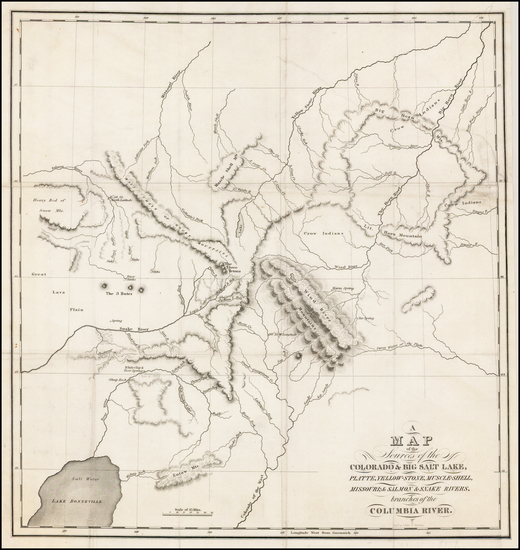 93-Plains and Rocky Mountains Map By Benjamin L.E. Bonneville