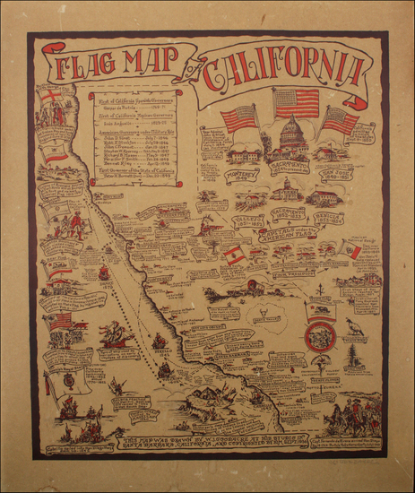 85-California Map By William Johnson Goodacre