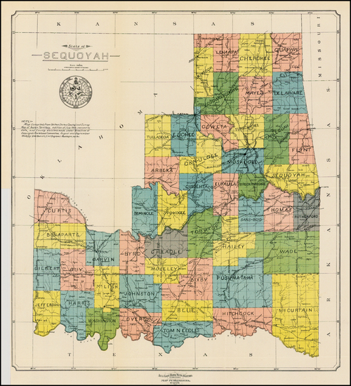 11-Plains and Southwest Map By Aug. Gast Bank Note & Litho. Company