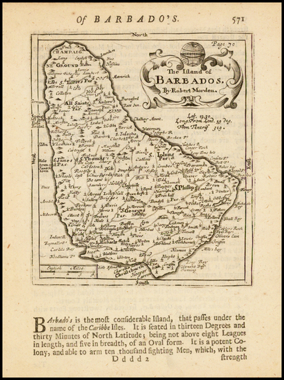 81-Caribbean and Other Islands Map By Robert Morden