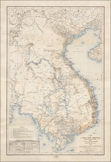 23-China and Southeast Asia Map By Depot de la Marine / Alfred-Leon Lemercier