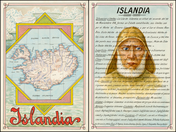 7-Atlantic Ocean and Iceland Map By Antonio F. Raggio