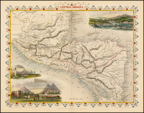 51-Central America Map By John Tallis