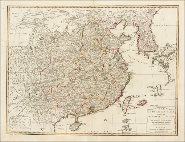 27-China and Korea Map By Laurie & Whittle