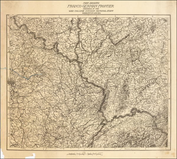 81-France and Germany Map By United States War College Division