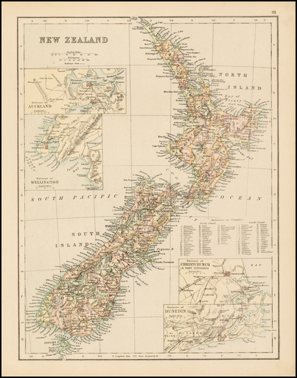 66-New Zealand Map By Blackie & Son