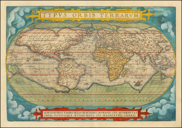 43-World Map By Abraham Ortelius