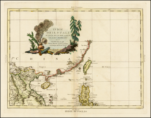 44-China and Philippines Map By Antonio Zatta
