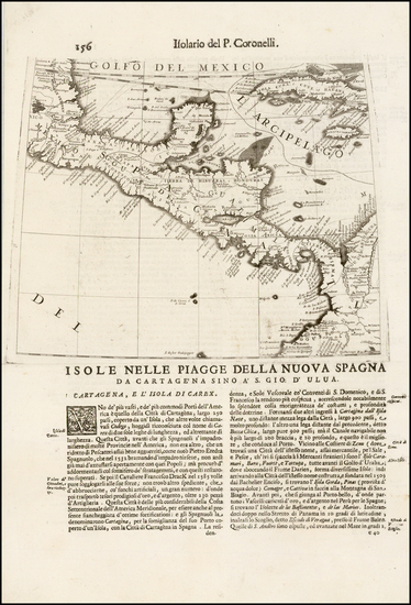 39-Central America Map By Vincenzo Maria Coronelli