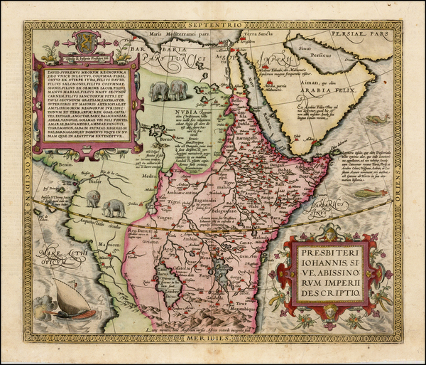 24-Africa, Africa, North Africa, East Africa and West Africa Map By Abraham Ortelius