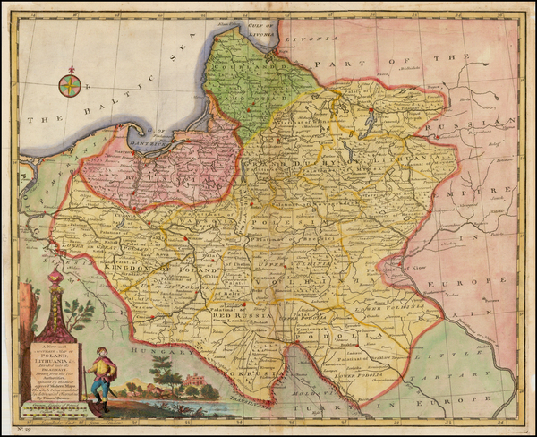 2-Poland, Russia and Baltic Countries Map By Emanuel Bowen