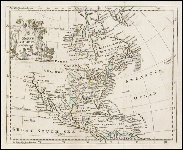 30-North America Map By Thomas Jefferys