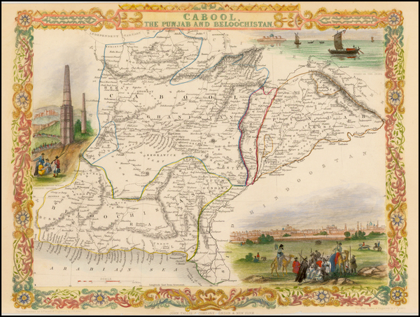 47-India, Central Asia & Caucasus and Middle East Map By John Tallis