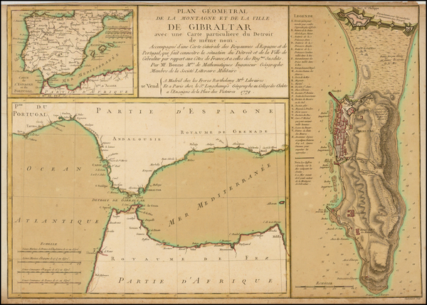 60-Spain Map By Rigobert Bonne