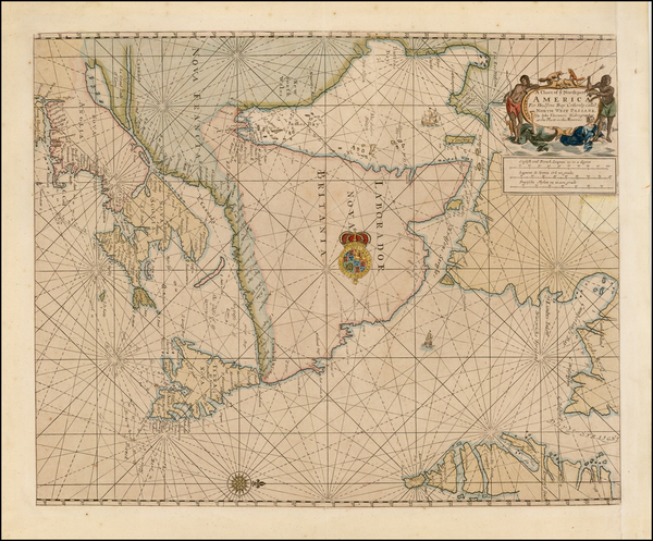 15-Polar Maps, New England and Canada Map By John Thornton