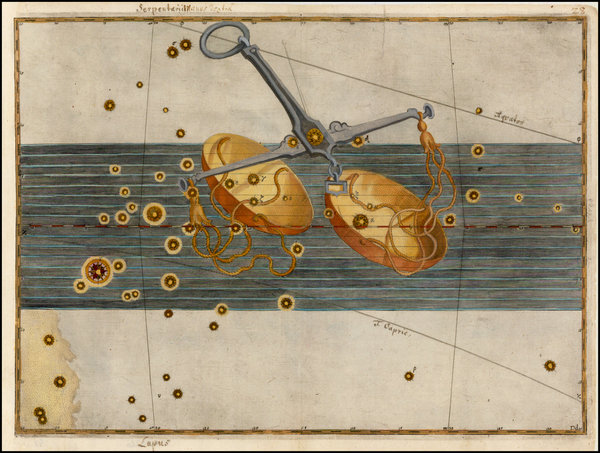 65-Celestial Maps Map By Johann Bayer