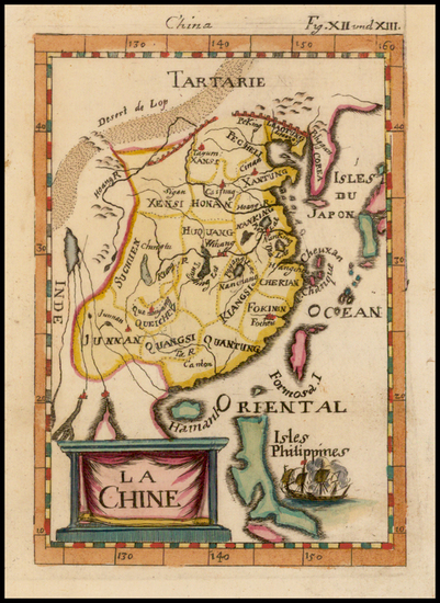 87-China, Korea and Philippines Map By Alain Manesson Mallet