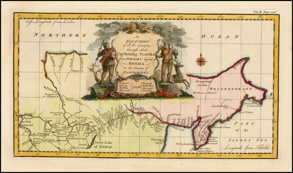 34-Polar Maps, Central Asia & Caucasus and Russia in Asia Map By Emanuel Bowen