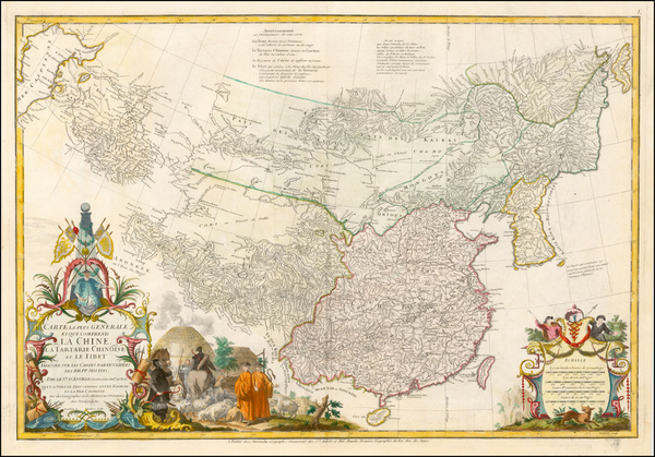 17-China, Korea and Central Asia & Caucasus Map By Jean André Dezauche / Jean-Baptiste 