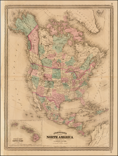 15-North America Map By Alvin Jewett Johnson