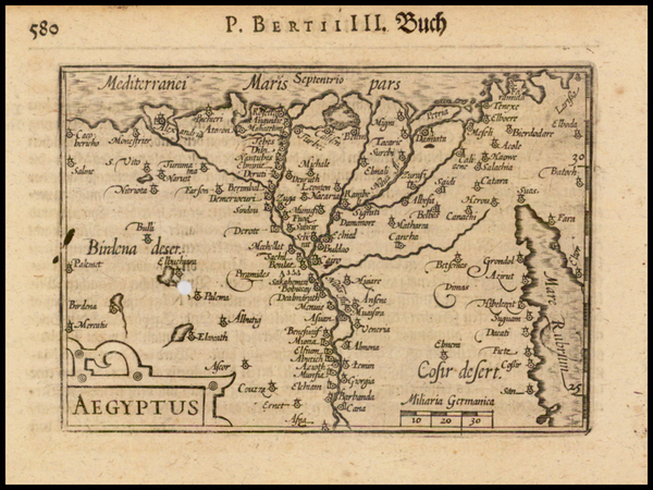 89-Egypt Map By Barent Langenes