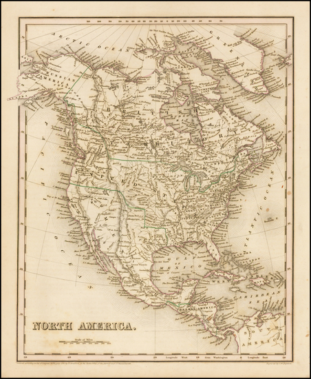 76-Texas and North America Map By Thomas Gamaliel Bradford