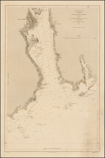 76-New England Map By Depot de la Marine