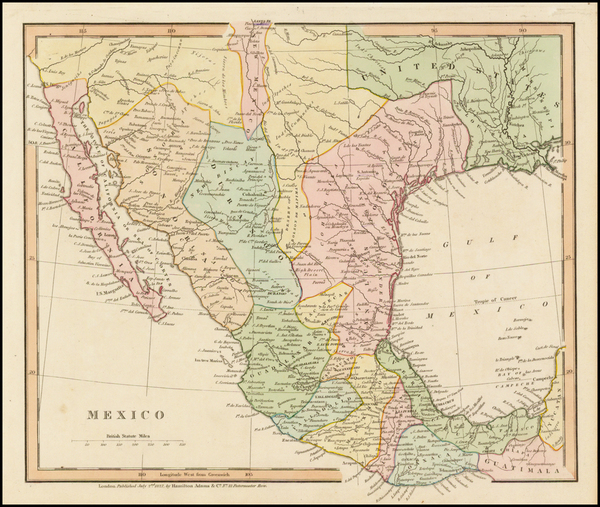 6-South, Texas, Plains, Southwest, Rocky Mountains, Mexico, Baja California and California Map By