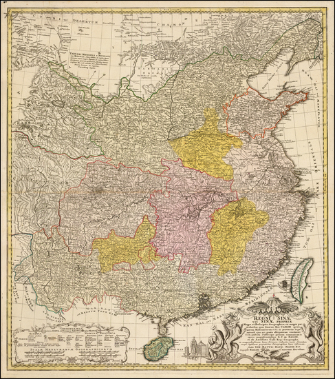 48-China, Central Asia & Caucasus and Russia in Asia Map By Johann Matthaus Haas