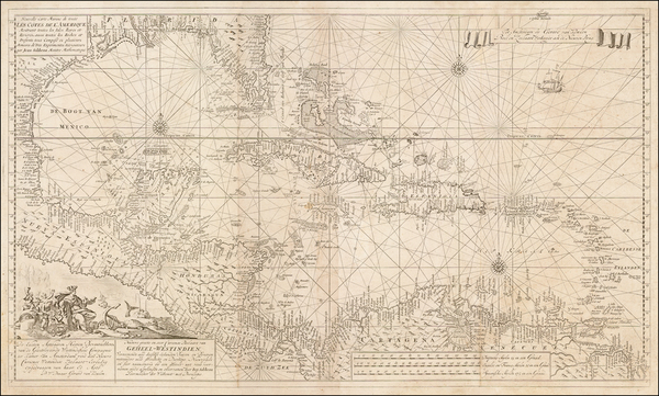 100-Caribbean Map By Gerard Van Keulen