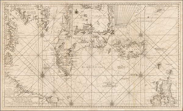 23-Atlantic Ocean and Canada Map By Johannes II Van Keulen