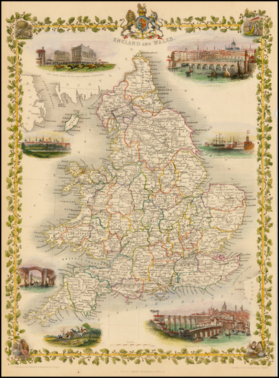 48-British Isles Map By John Tallis