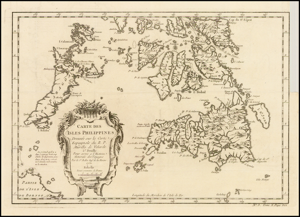 30-Philippines Map By Jacques Nicolas Bellin