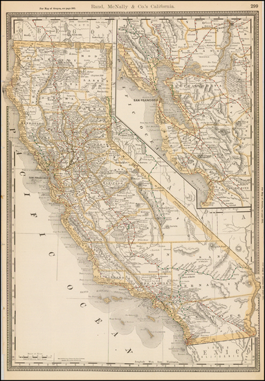 65-California Map By Rand McNally & Company