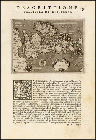 5-British Isles Map By Tomasso Porcacchi