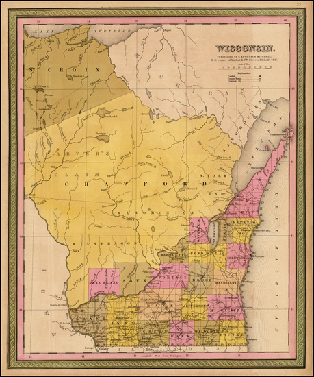 86-Midwest Map By Samuel Augustus Mitchell