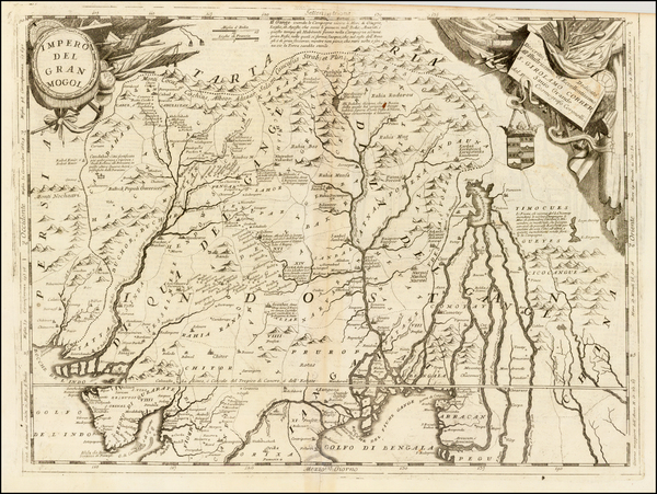 2-India and Central Asia & Caucasus Map By Vincenzo Maria Coronelli