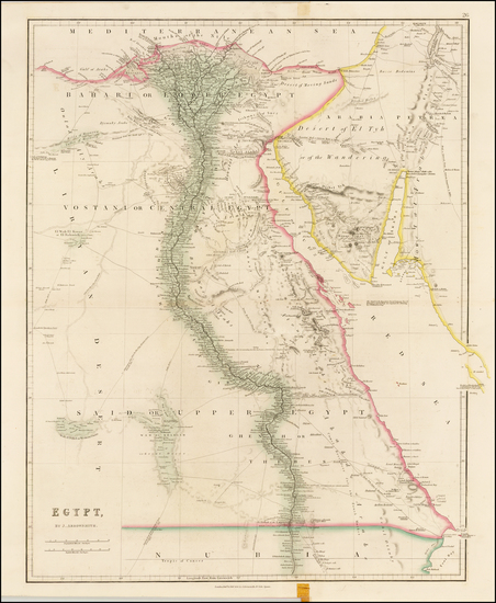 50-Egypt Map By John Arrowsmith